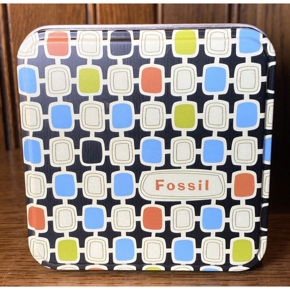 Men's Casual Stainless Steel Fossil Blue Rectangle Day Week, Month Watch Ch2434 - Picture 10 of 16